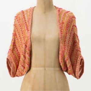 Anthropologie Charlie & Robin Leahi Beaded Shrug S/M